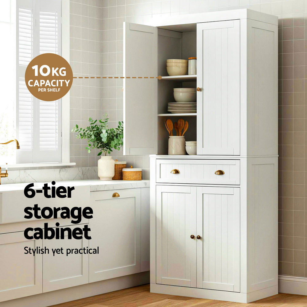 Everly Linen & Pantry Storage Cabinet - White