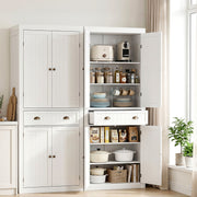 Everly (Set of 2) Linen & Pantry Storage Cabinets - White