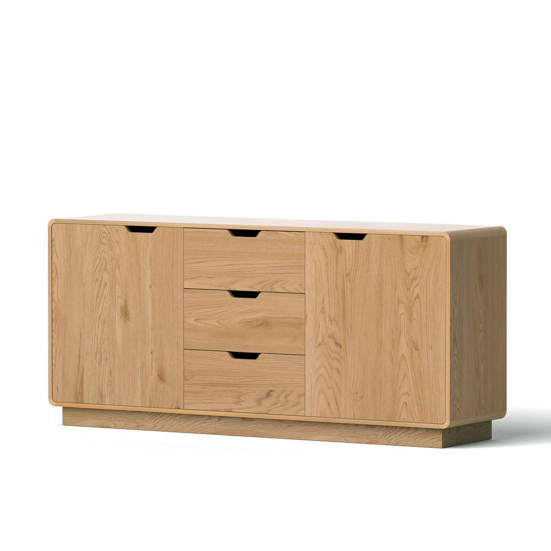 Artiss Buffet Sideboard Cabinet Storage Kitchen Cupboard Drawers Round Edge Oak - Homecoze