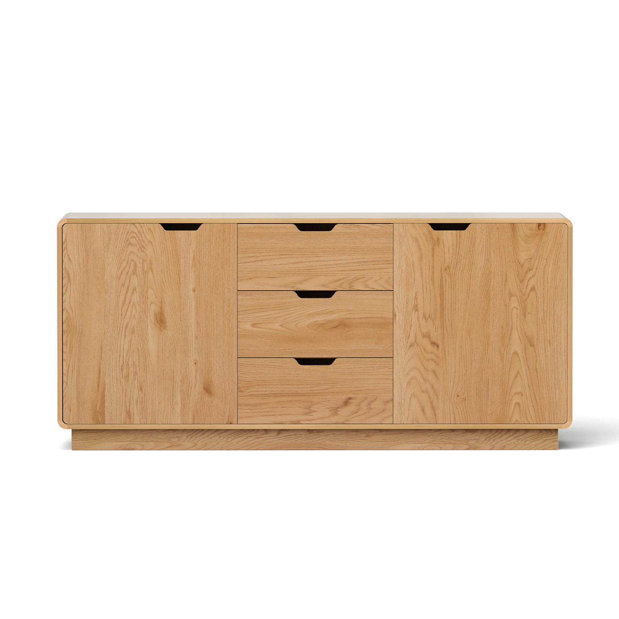 Artiss Buffet Sideboard Cabinet Storage Kitchen Cupboard Drawers Round Edge Oak - Homecoze