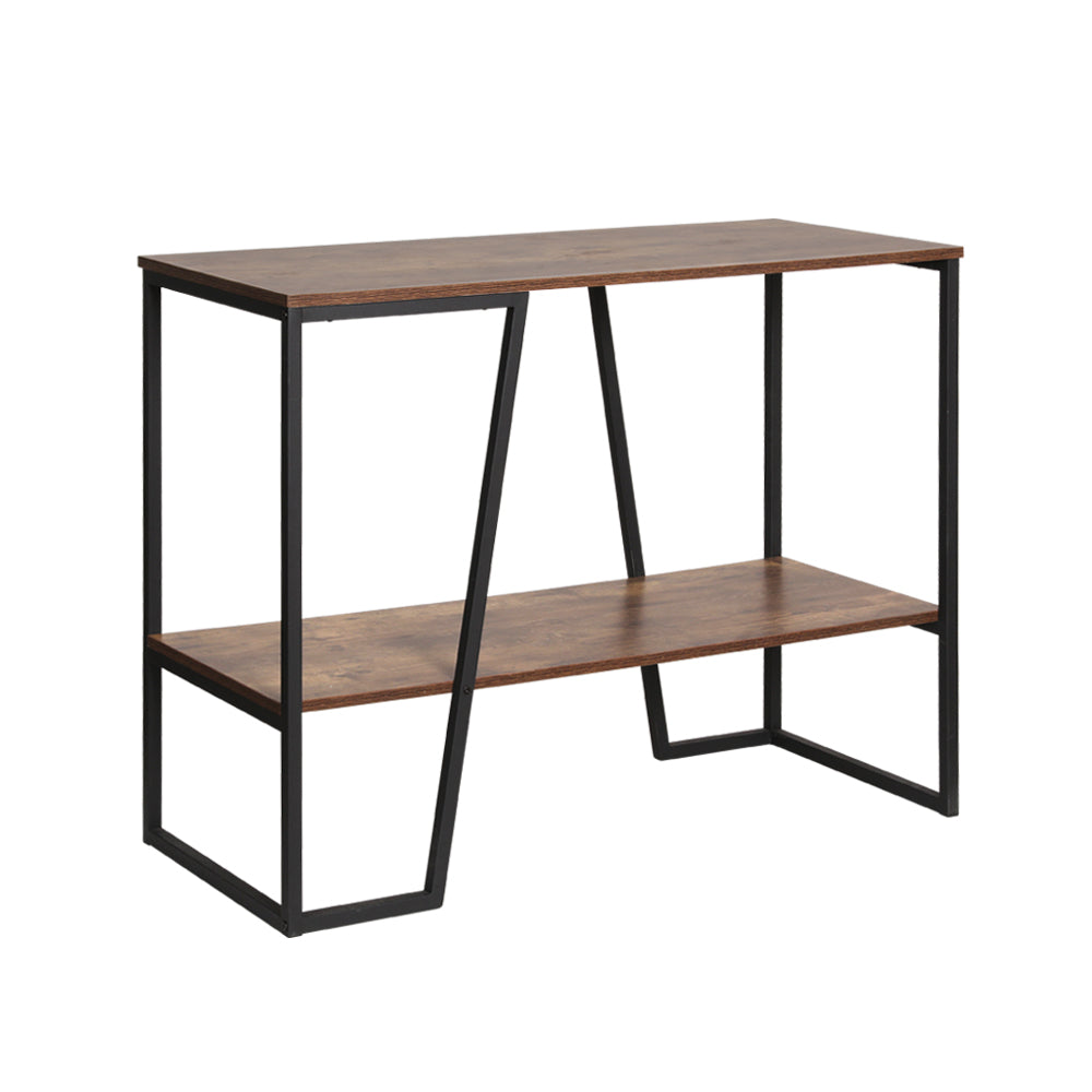 Modern Industrial Style Open Shelf Console Table Metal Display Shelf 106cm - Homecoze