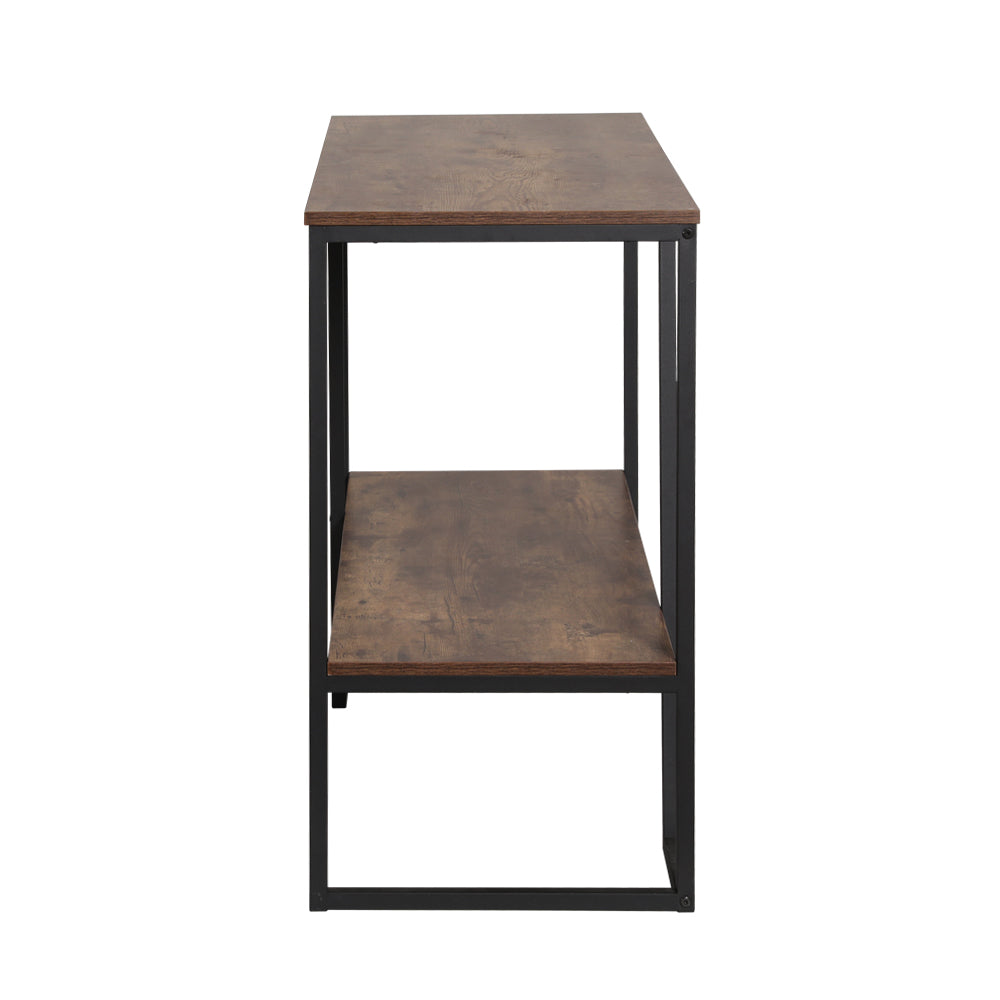 Modern Industrial Style Open Shelf Console Table Metal Display Shelf 106cm - Homecoze