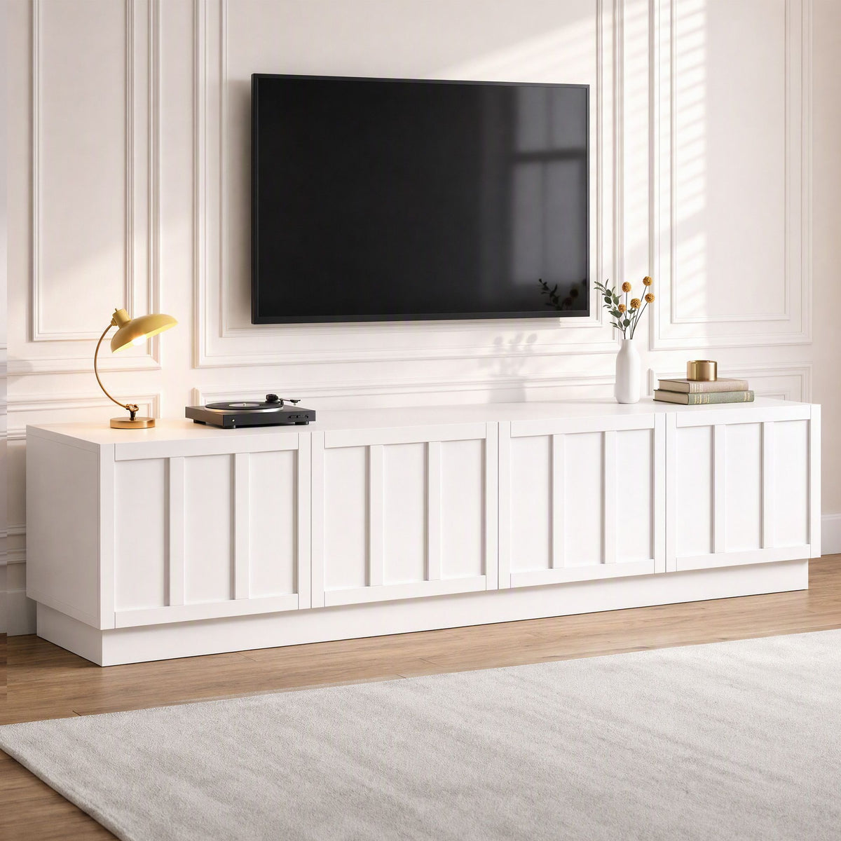 Elysia Shaker-Style TV Unit 180cm – White