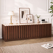 Ravelle Fluted TV Unit 180cm – Walnut