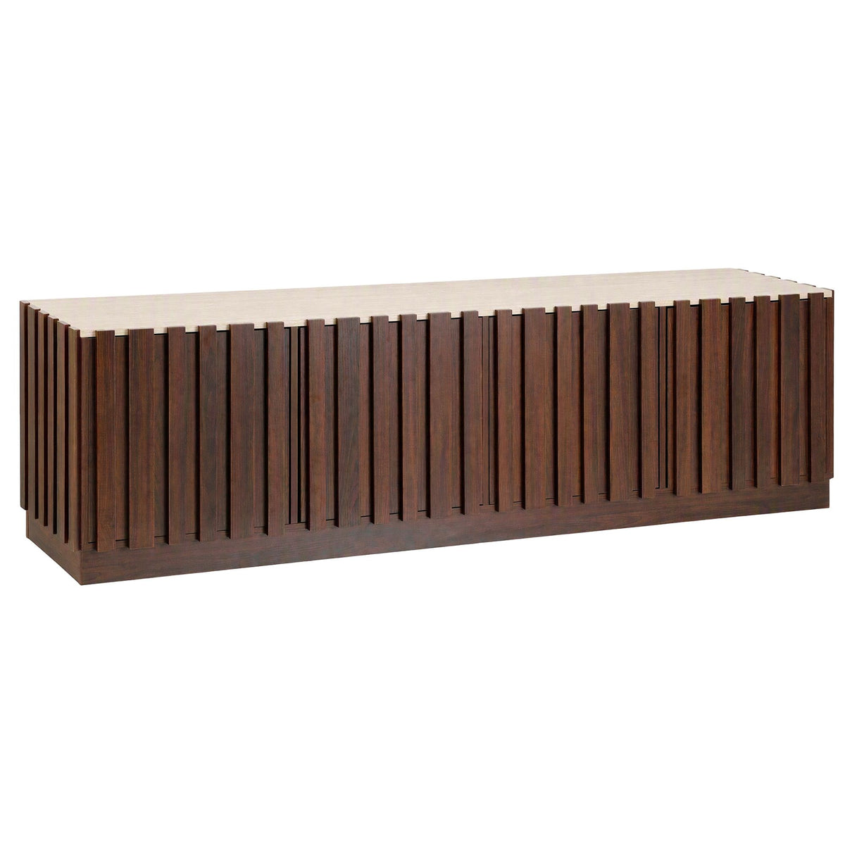 Ravelle Fluted TV Unit 180cm – Walnut