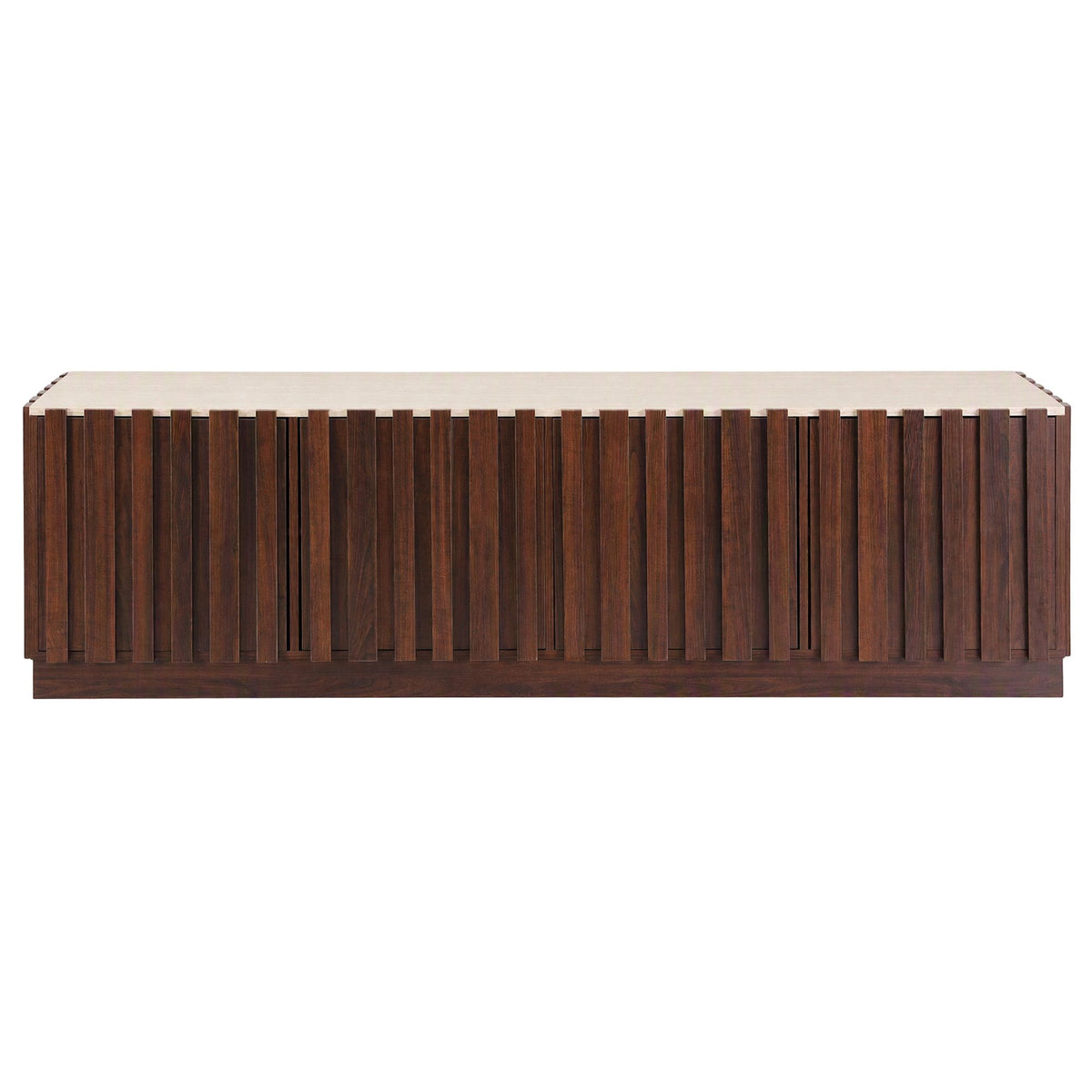 Ravelle Fluted TV Unit 180cm – Walnut