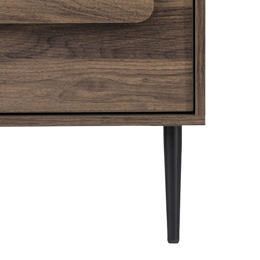Modern Bedside Table Nightstand - Walnut - Homecoze