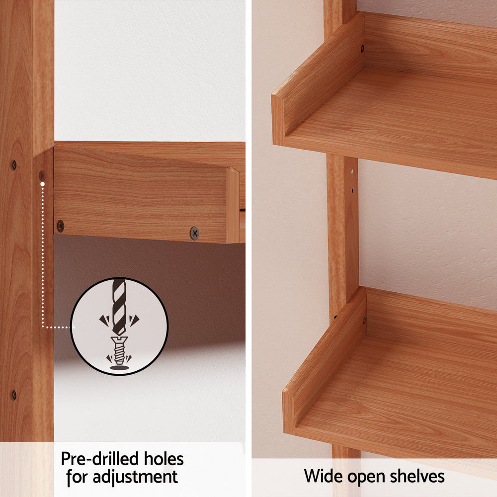 Floating Bookshelf Modern Wall Display Shelf - Oak - Homecoze