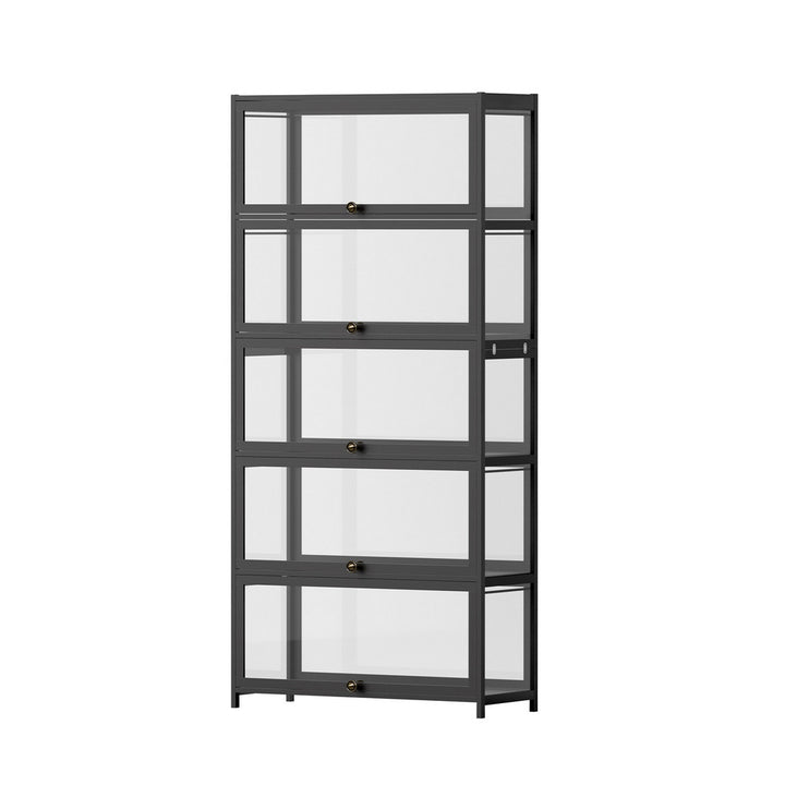 5-Tier Display Bookshelf Cabinet - Black