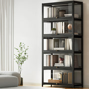 5-Tier Display Bookshelf Cabinet - Black - Homecoze