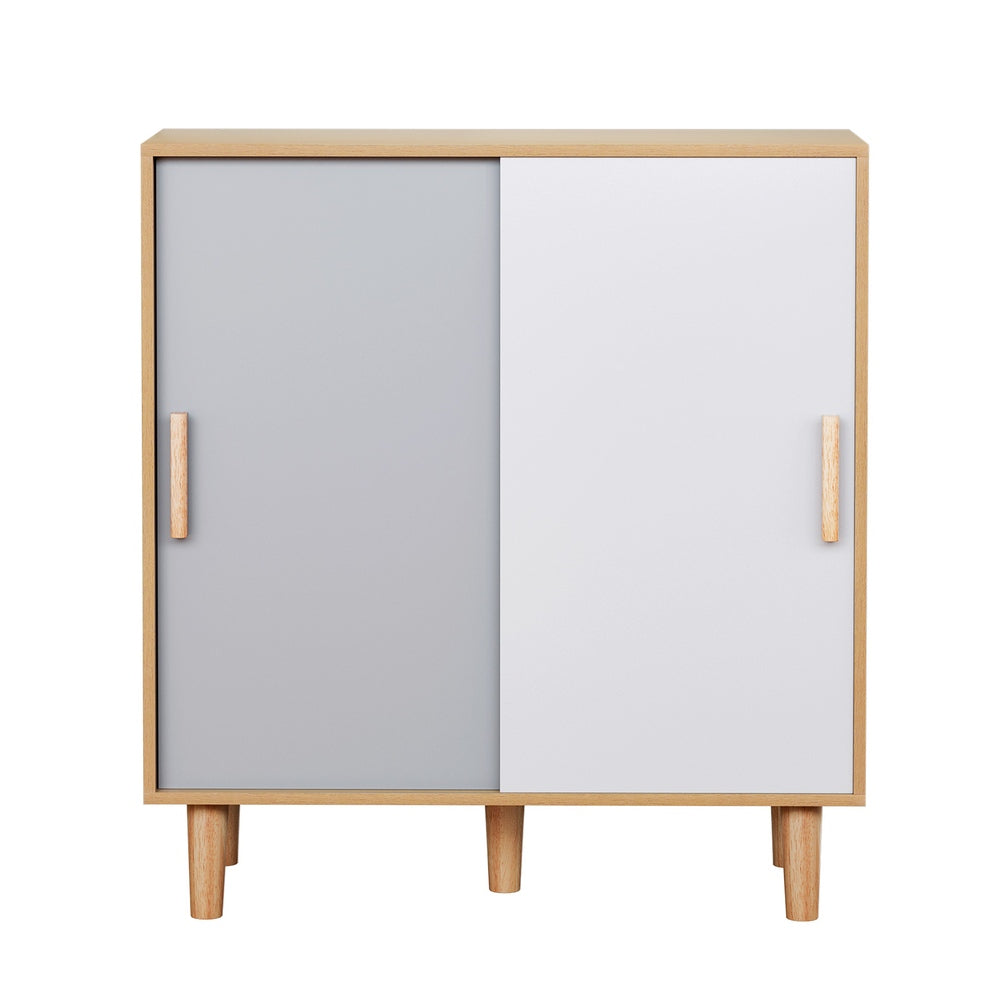 Modern Two-tone Shoe Cabinet up to 30 Pairs - Oak - Homecoze
