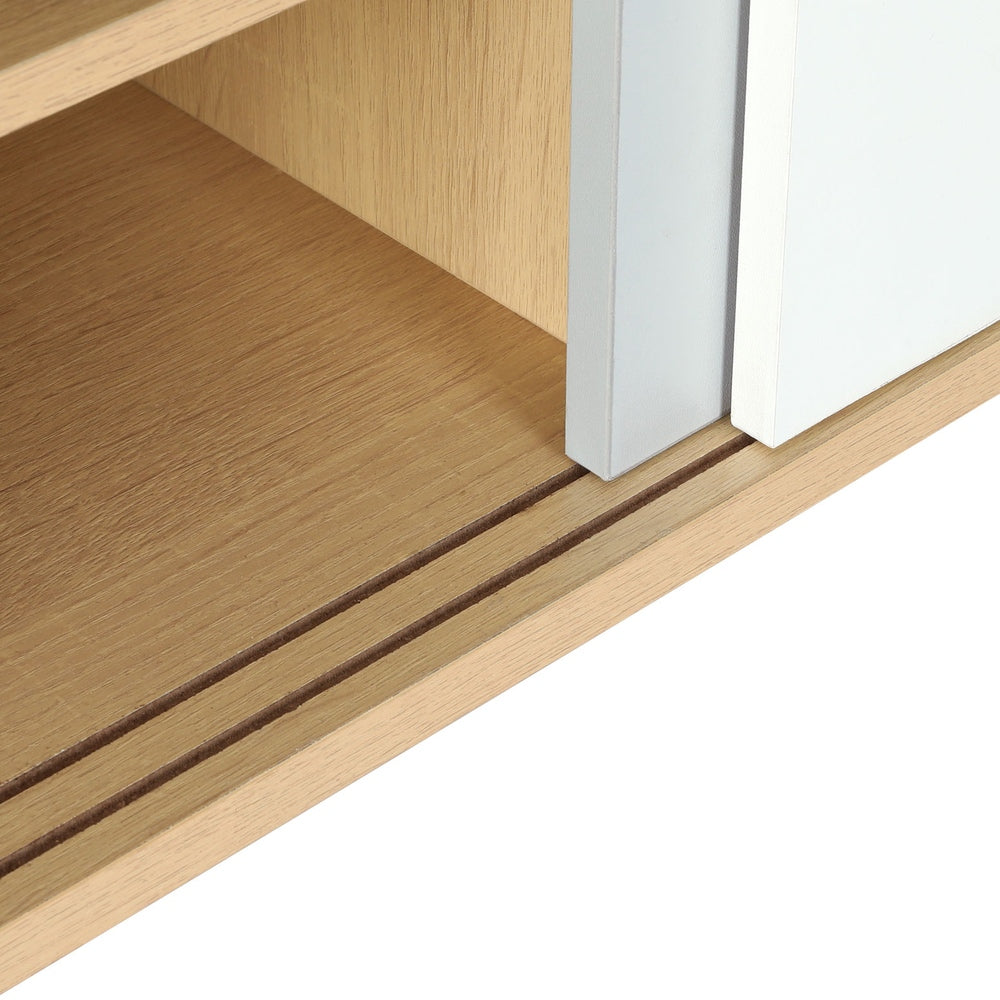 Modern Two-tone Shoe Cabinet up to 30 Pairs - Oak - Homecoze
