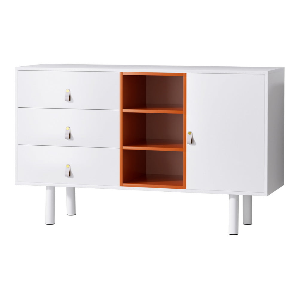 Retro Style Buffet Sideboard Cabinet - White - Homecoze