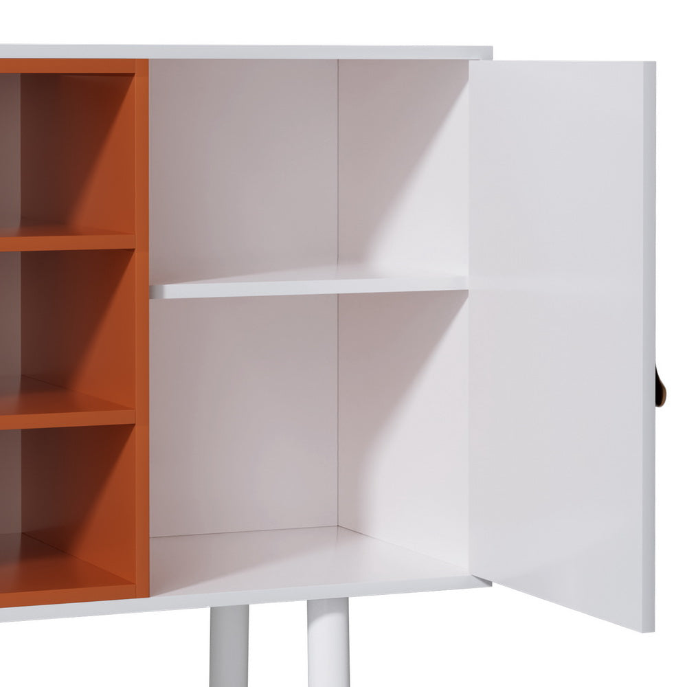 Retro Style Buffet Sideboard Cabinet - White - Homecoze