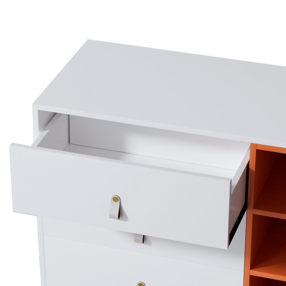 Retro Style Buffet Sideboard Cabinet - White - Homecoze