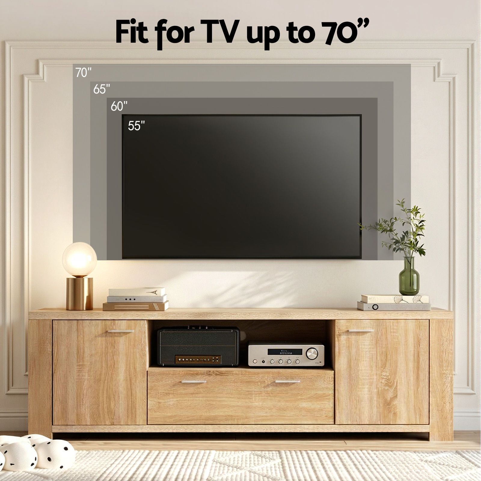 Artiss TV Unit & Coffee Table Set Storage Drawer Pine - Homecoze