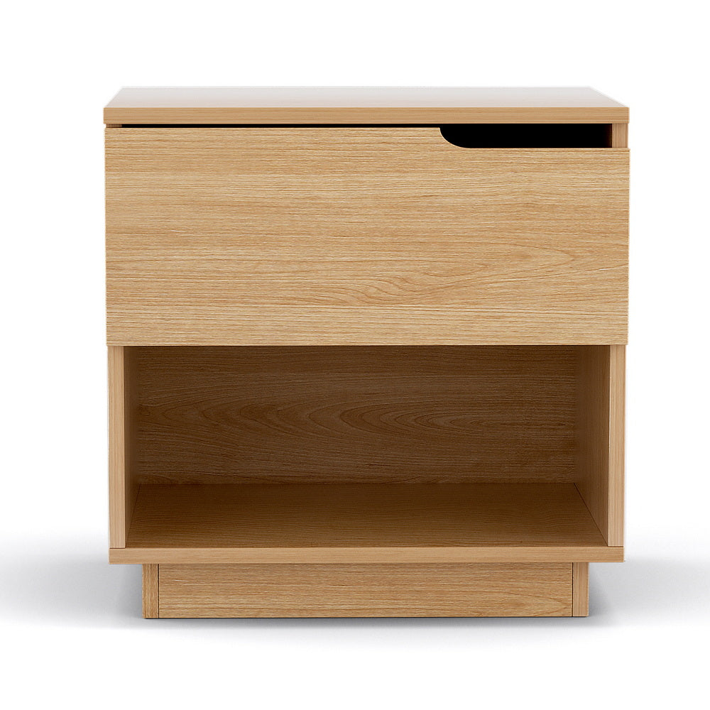 Artiss Bedside Table 1 Drawer 1 Shelf Nightstand Pine - Homecoze