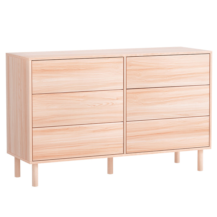 Lowboy Chest of Drawers Bedroom Dresser - Pine