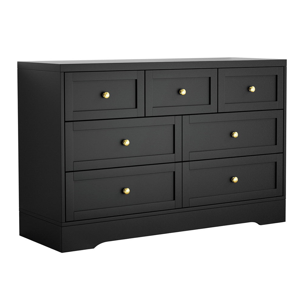 Compact Lowboy Chest of Drawers - Black - Homecoze