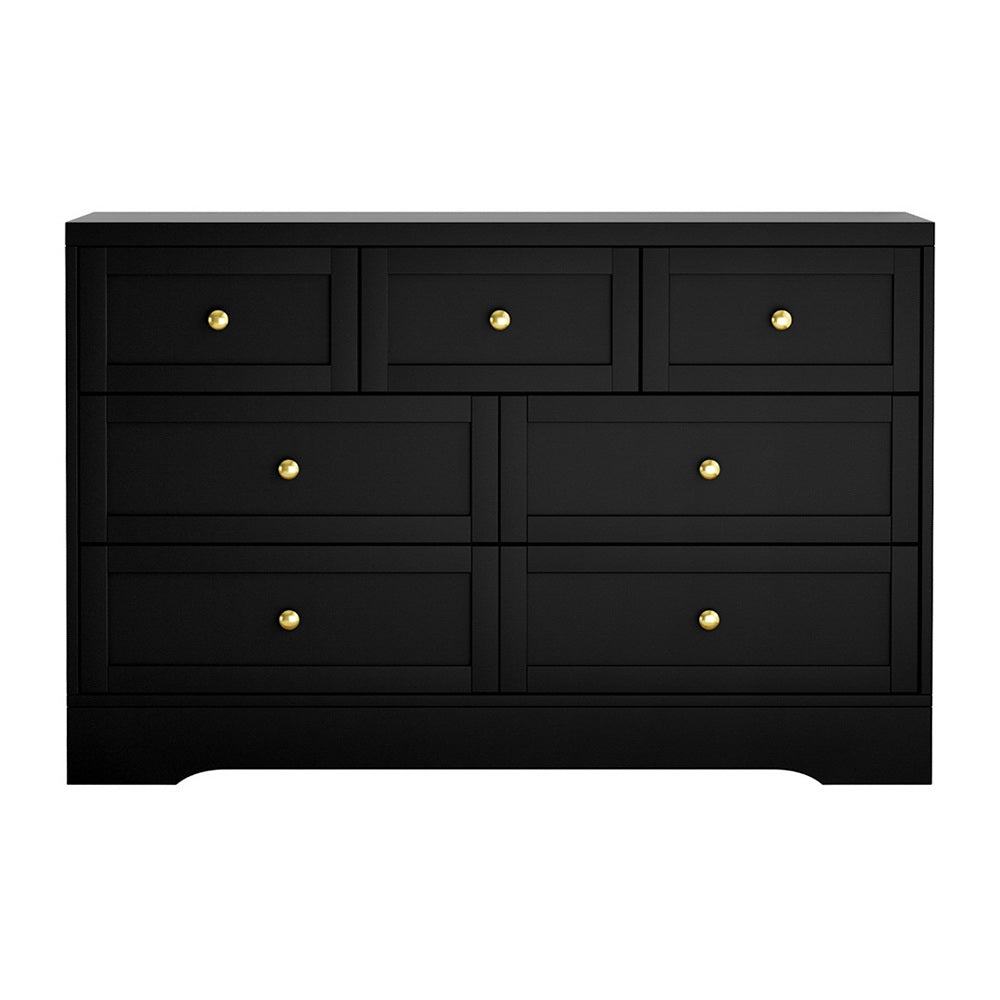 Compact Lowboy Chest of Drawers - Black - Homecoze