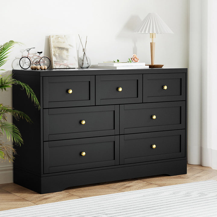 Compact Lowboy Chest of Drawers - Black - Homecoze