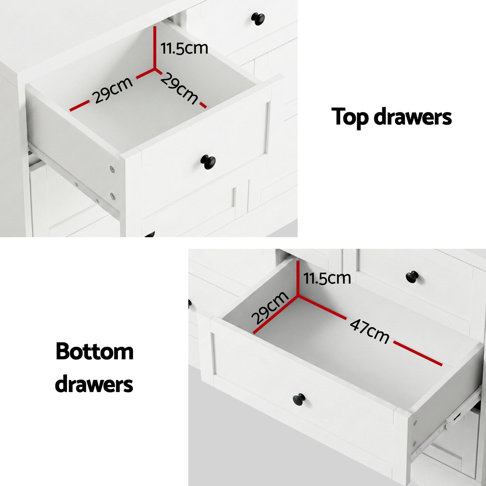 Kade Dresser Chest of Drawers – White - Homecoze