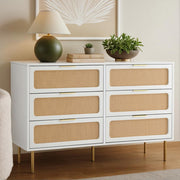 Lowboy Chest of Drawers - White & Pine - Homecoze