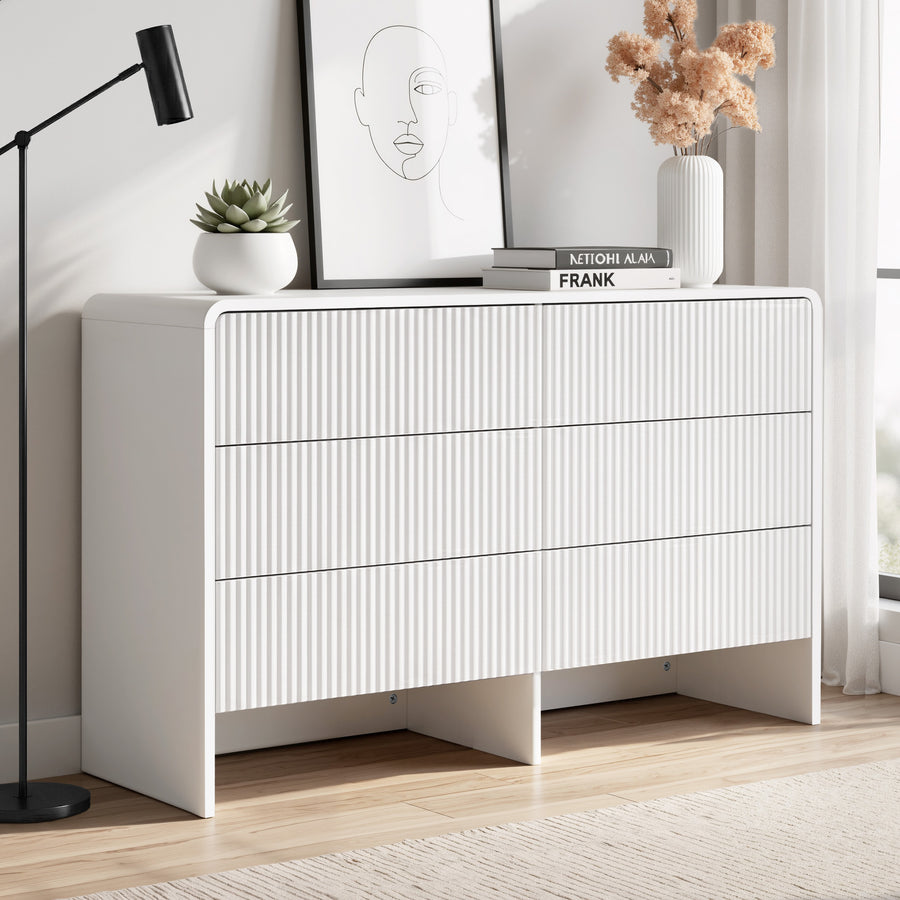 Artiss 6 Chest of Drawers Dresser Cabinet White - Homecoze