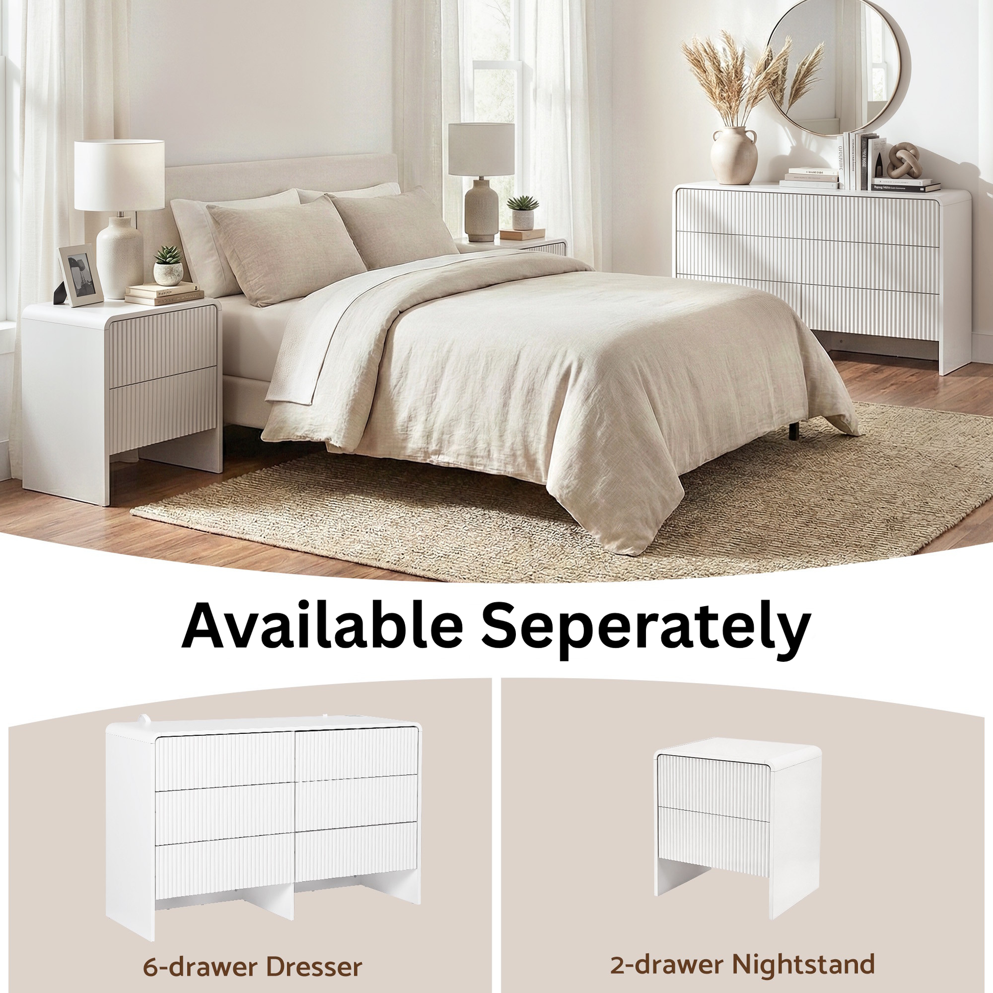 Ayla Modern Dresser Chest of Drawers – White - Homecoze