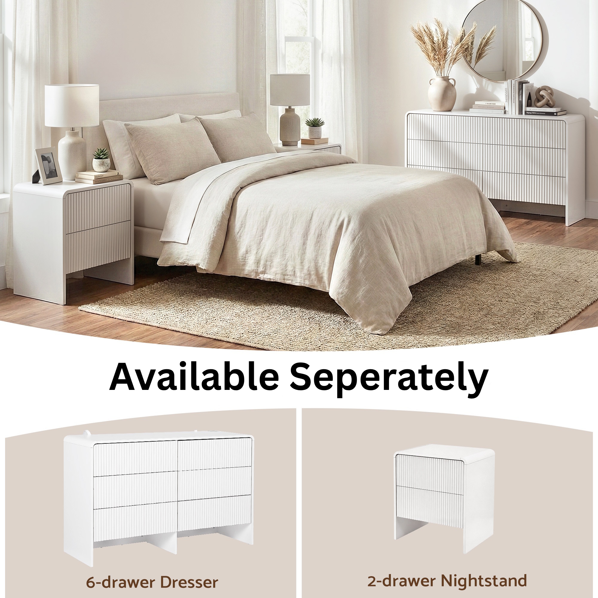 Ayla Modern Dresser Chest of Drawers – White - Homecoze