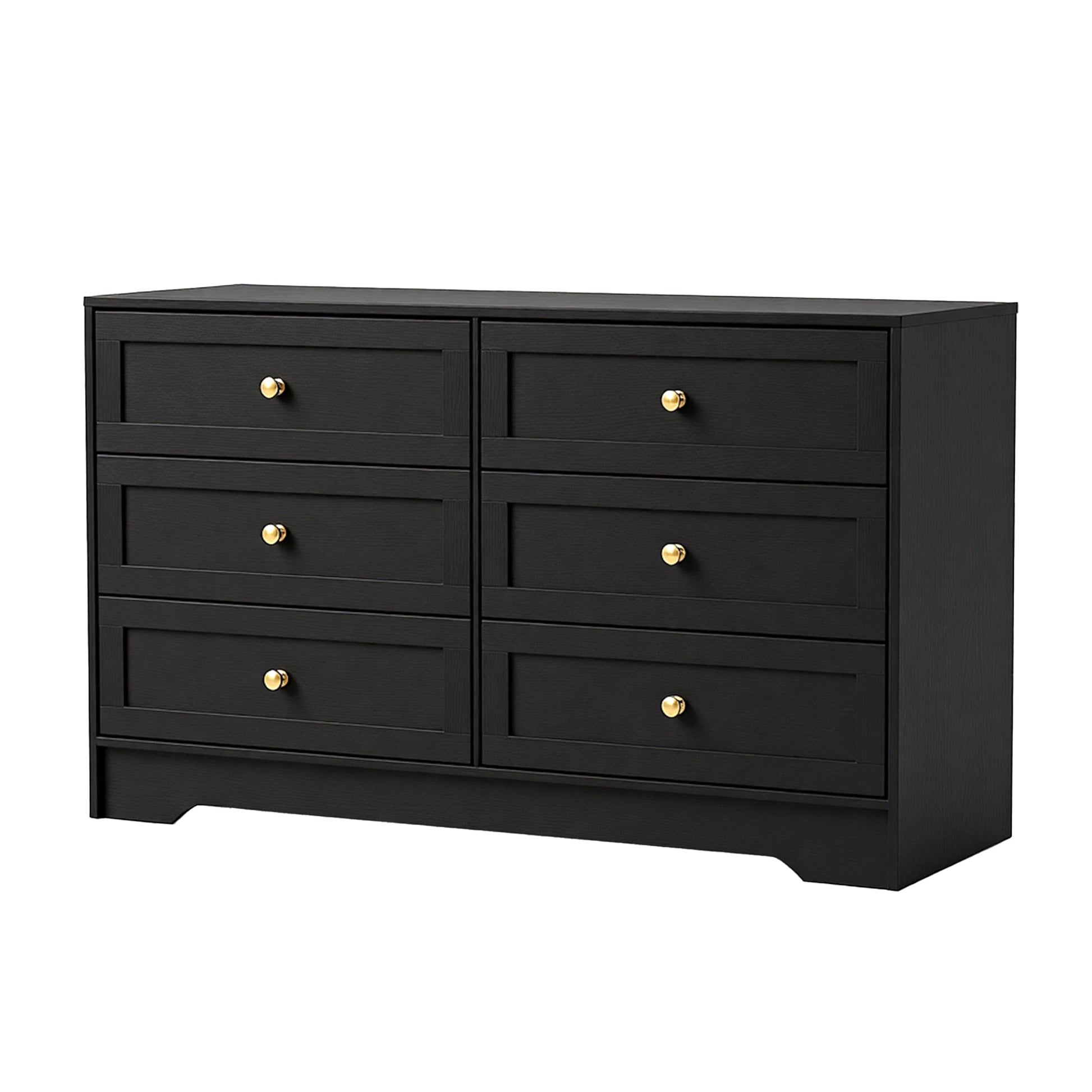Artiss 6 Chest of Drawers Tallboy Cabinet - LEIF Black - Homecoze