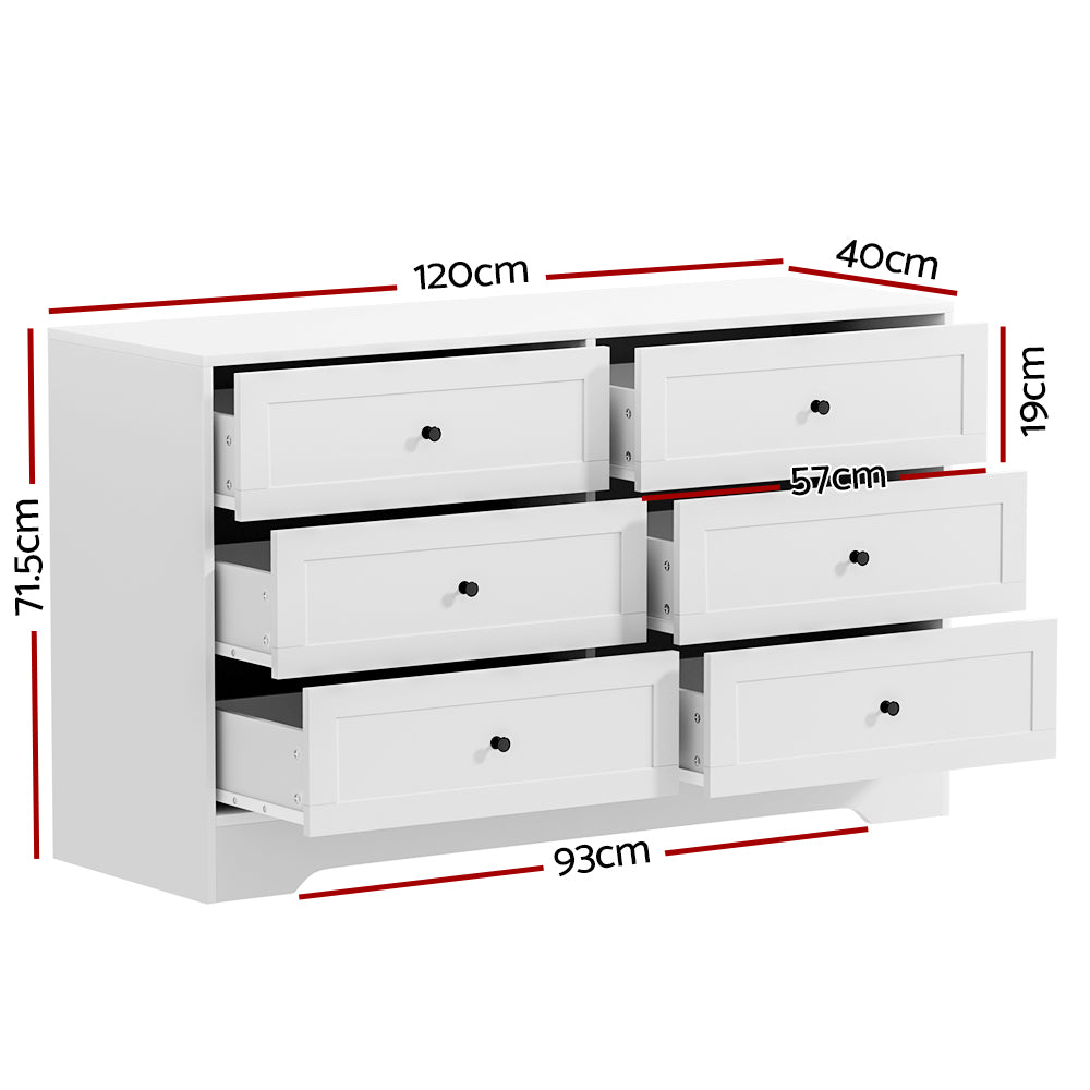 Modern European Style Chest of Drawers Lowboy Dresser - White - Homecoze
