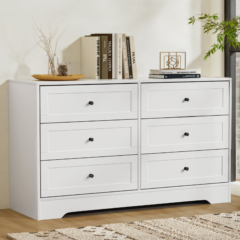 Modern European Style Chest of Drawers Lowboy Dresser - White - Homecoze