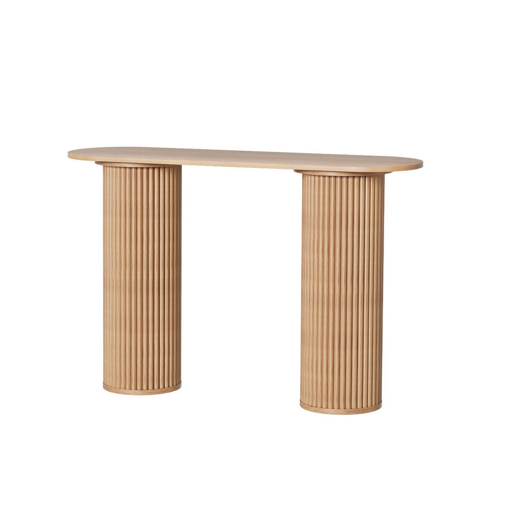 Modern Style Fluted Console Table 115CM - Pine