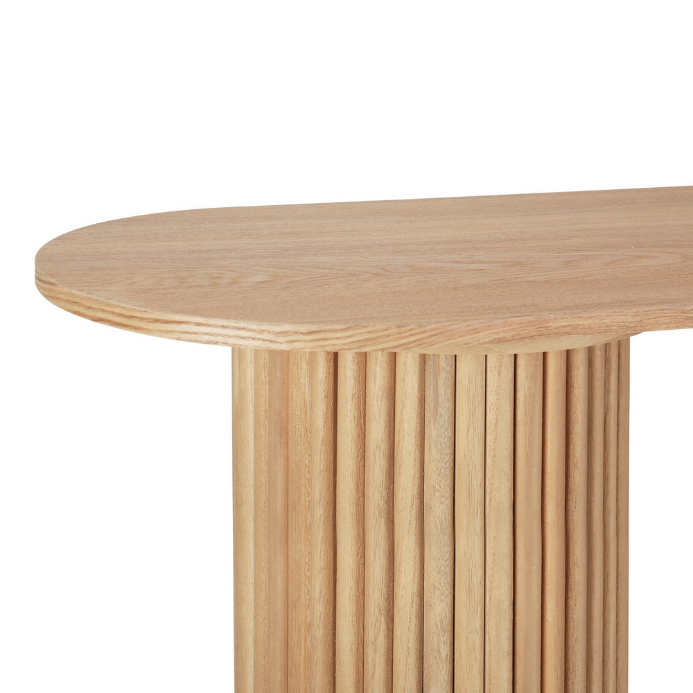 Modern Style Fluted Console Table 115CM - Pine - Homecoze