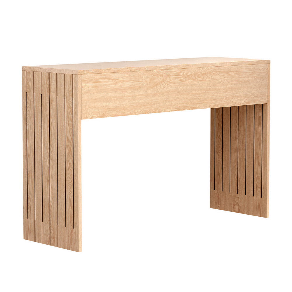 Fluted Console Hallway Table 120cm - Pine - Homecoze