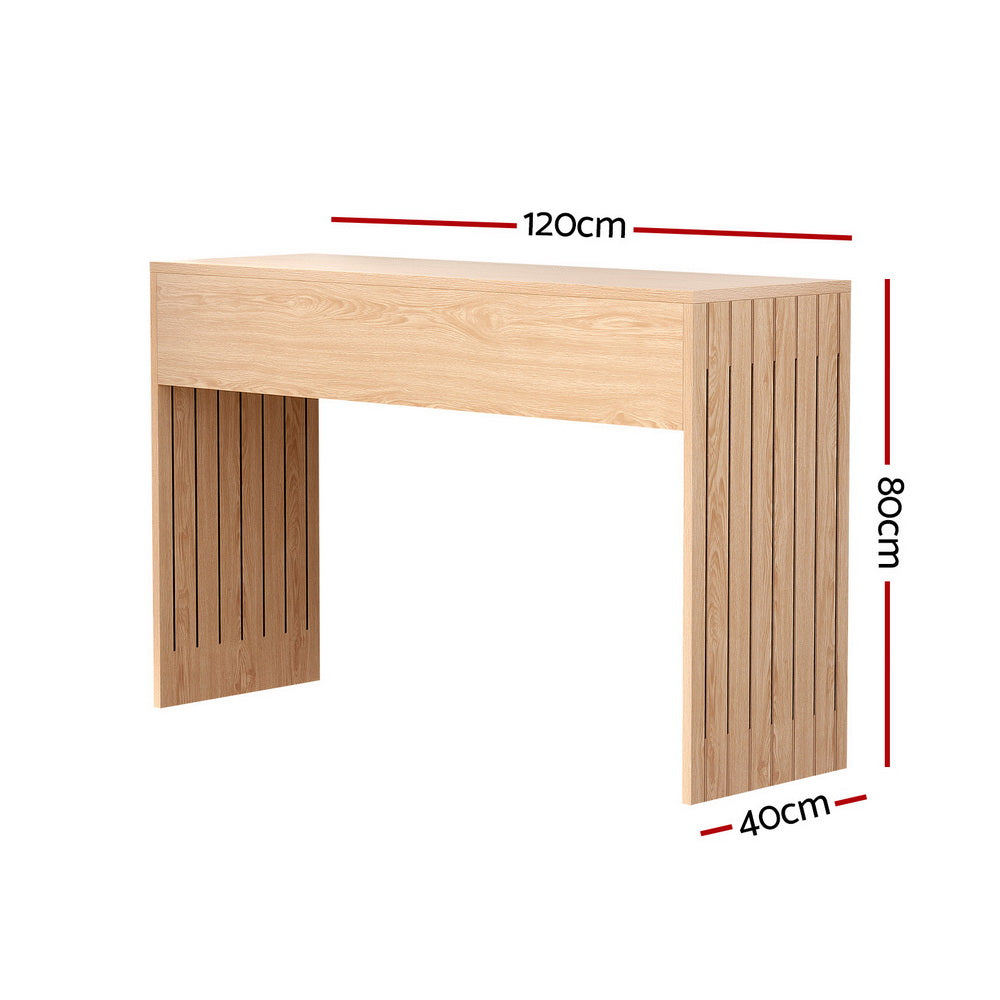 Fluted Console Hallway Table 120cm - Pine