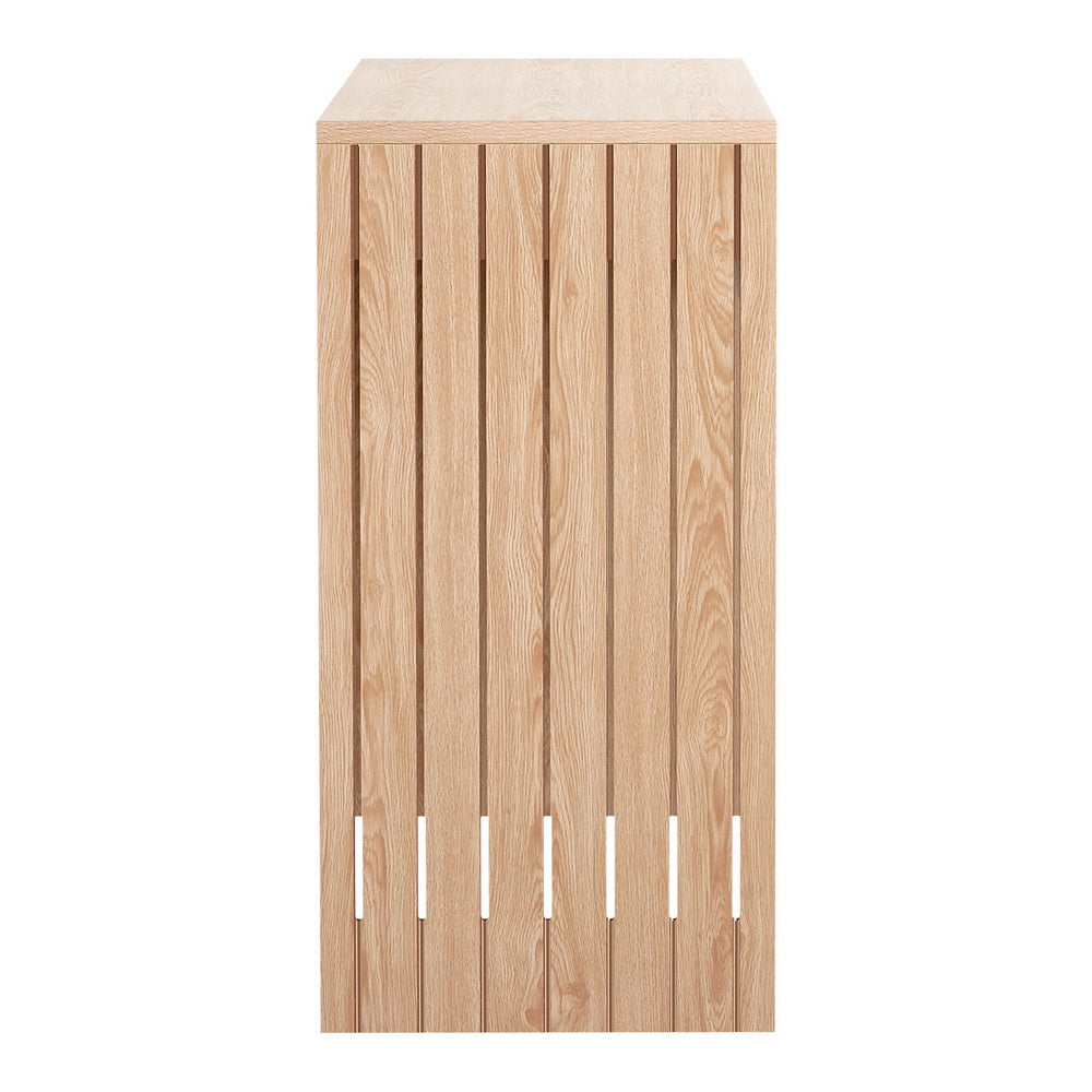 Fluted Console Hallway Table 120cm - Pine - Homecoze
