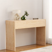 Fluted Console Hallway Table 120cm - Pine - Homecoze