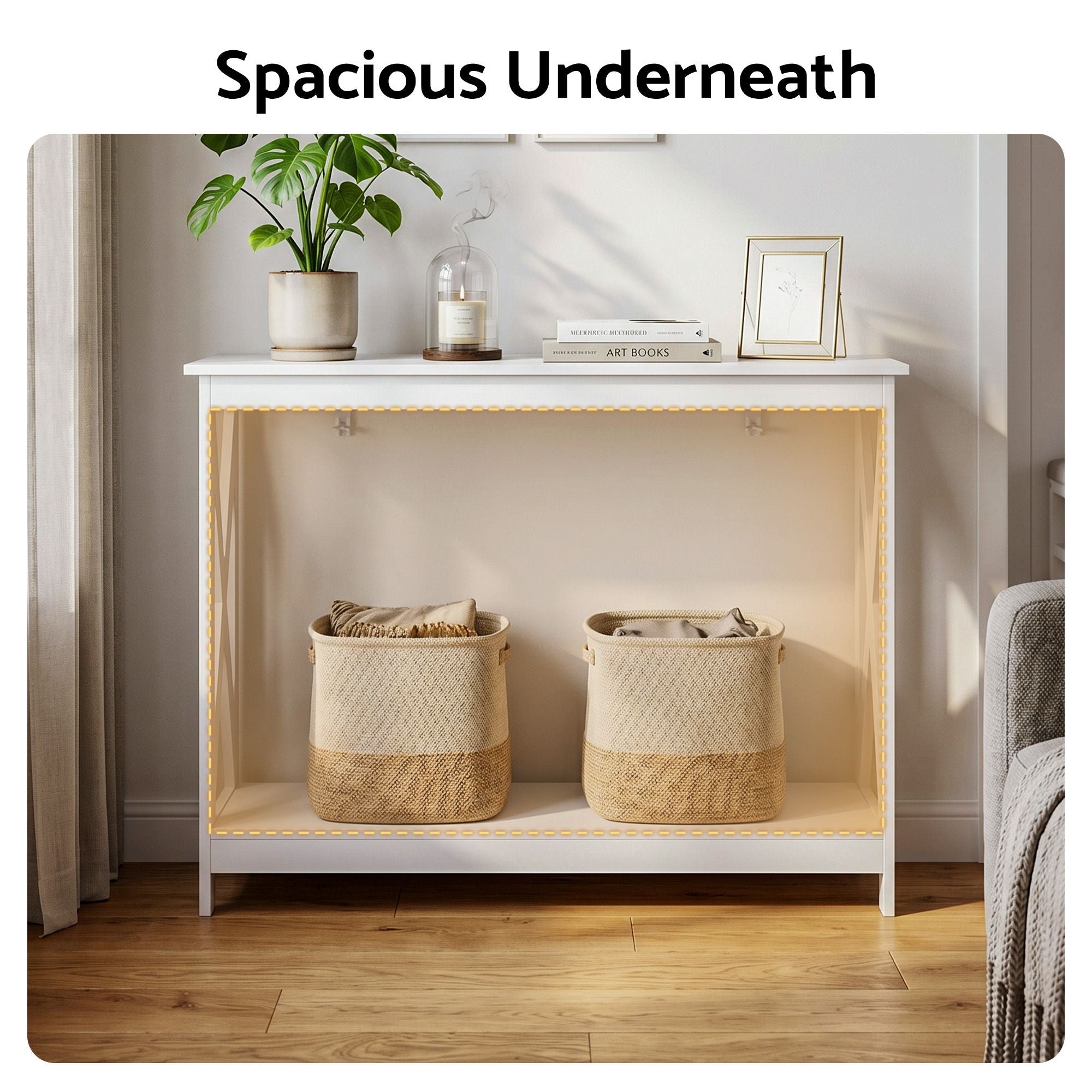 Georgia 2-Tier Console Table – White