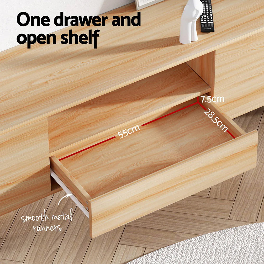 Miles Modern TV Unit 180cm – Pine - Homecoze