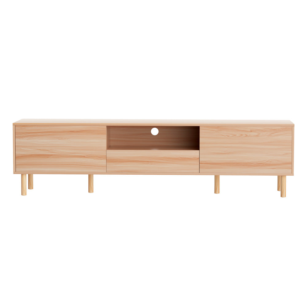 Modern Lowline Entertainment Unit TV Stand 180cm - Pine - Homecoze