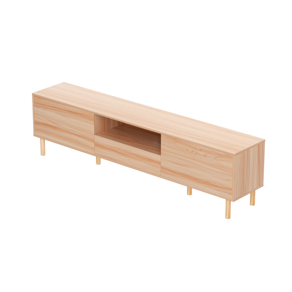 Modern Lowline Entertainment Unit TV Stand 180cm - Pine - Homecoze