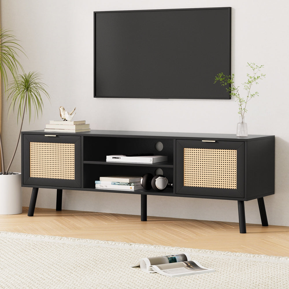 Artiss TV Unit 150cm Storage Cabinet Black - Homecoze