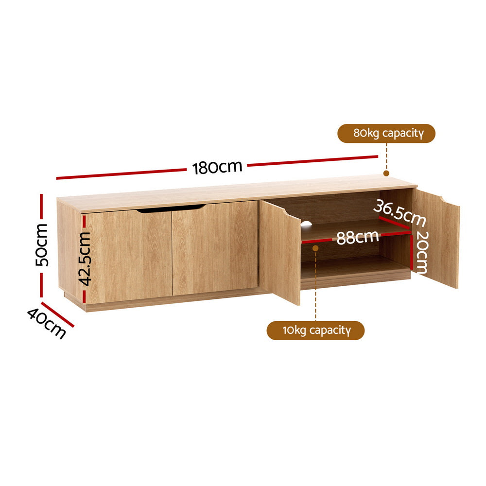 Merritt Contemporary TV Unit 180cm – Pine