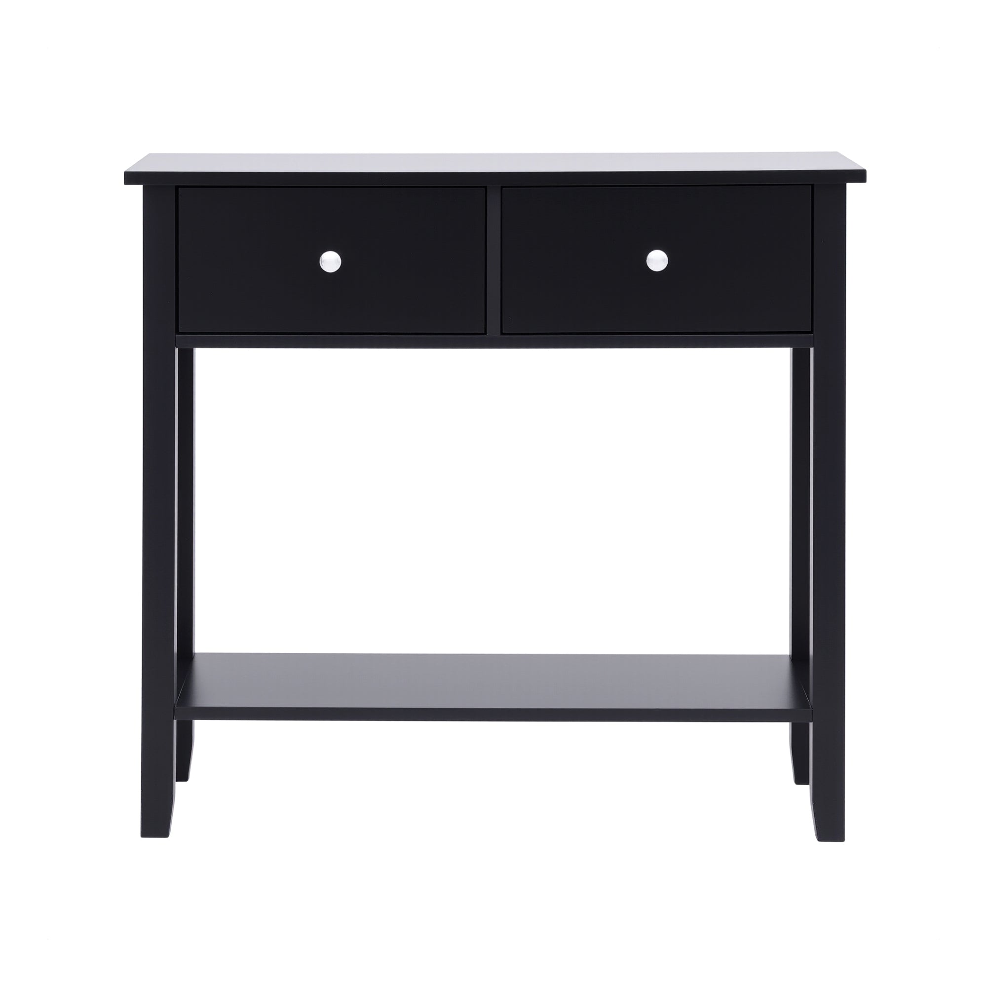 Artiss Console Table Hallway Sofa Entryway Entrance 2 Drawers 80CM Black - Homecoze