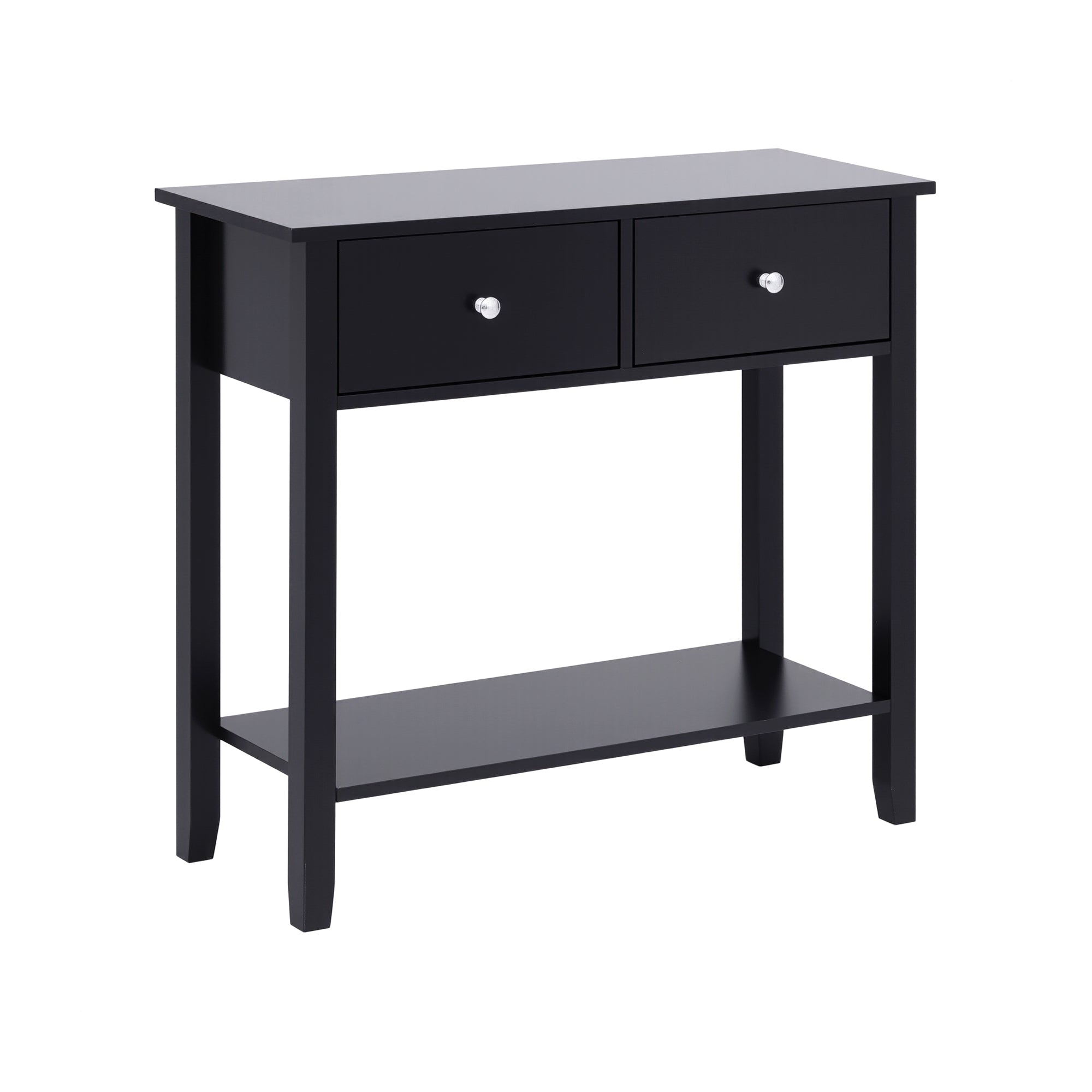 Artiss Console Table Hallway Sofa Entryway Entrance 2 Drawers 80CM Black - Homecoze