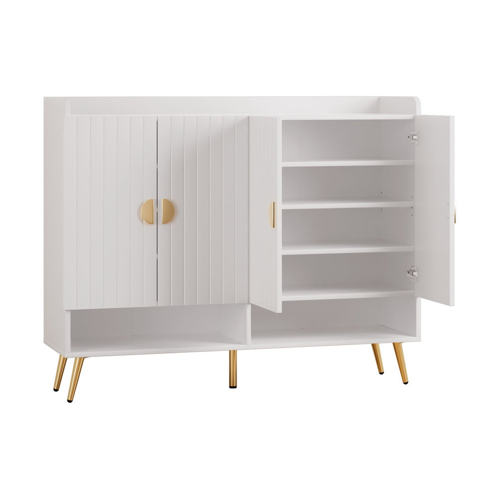 Artiss Shoe Rack Cabinet 5 Tiers 30 Pairs White - Homecoze
