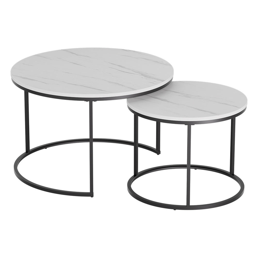 Nesting Coffee Tables (Set of 2) - White - Homecoze