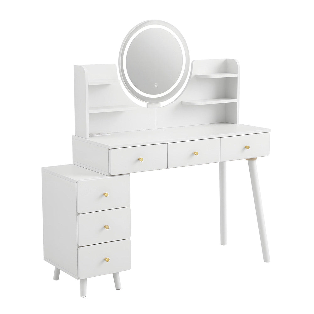 Artiss Dressing Table Vanity Desk LED Charging Station White - Homecoze